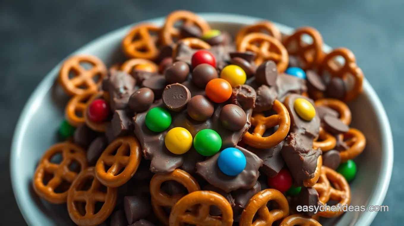 Chocolate Pretzel Delights with Rolo & M&M Toppings