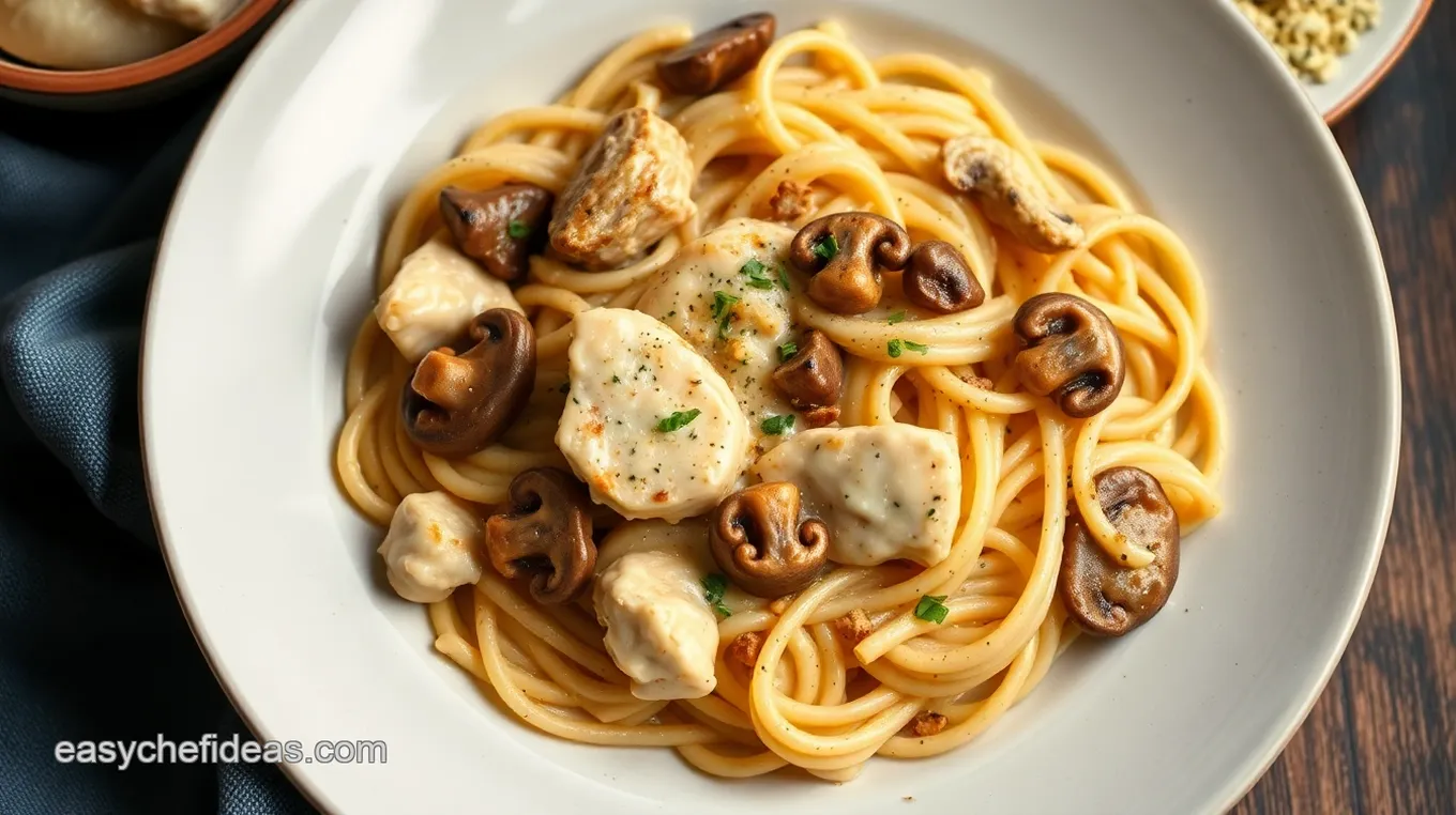 Creamy Chicken Marsala Pasta Delight