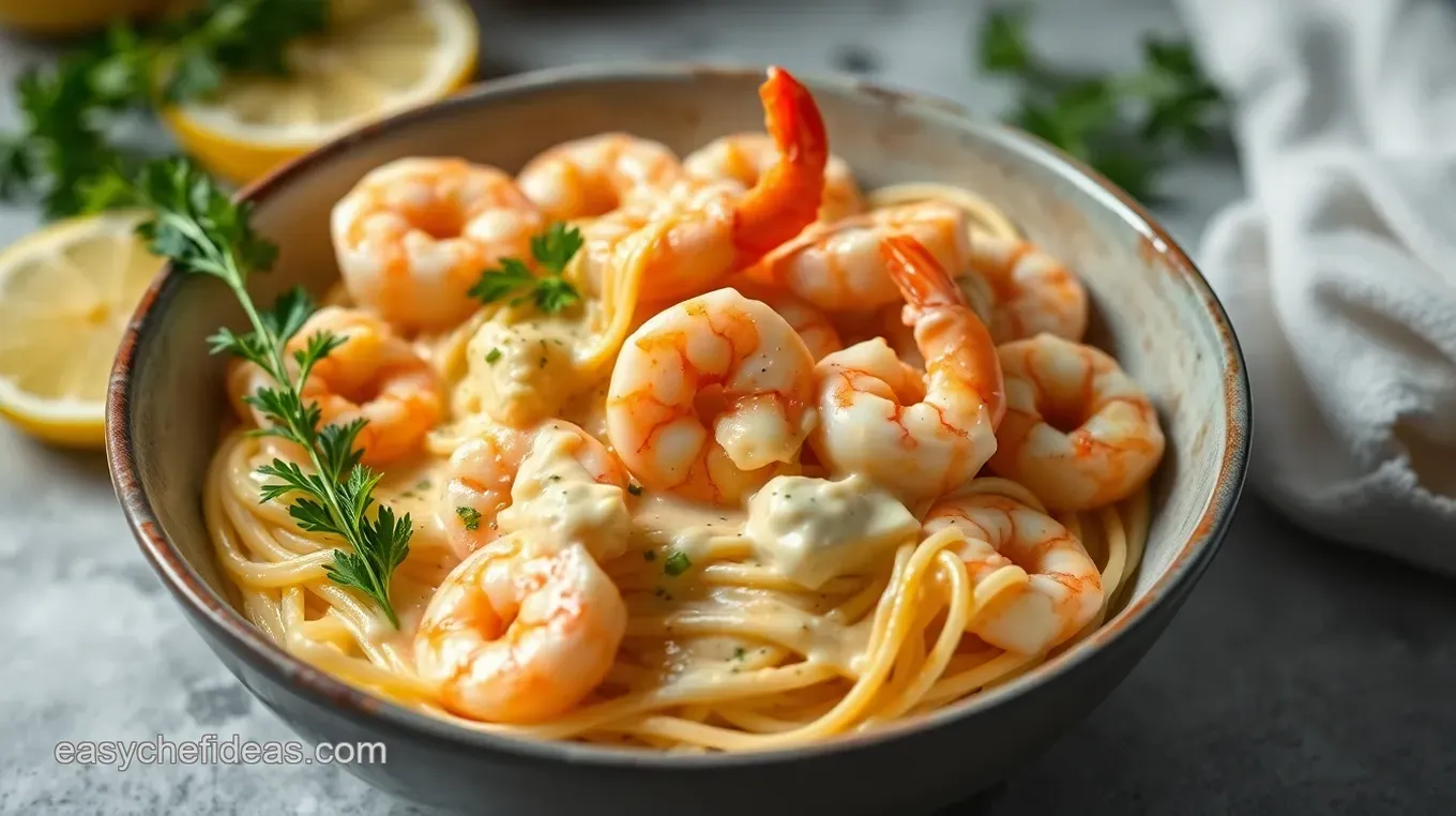 Easy Creamy Garlic Butter Shrimp Sauce Recipes for Pasta Lovers Creamy Garlic Butter Shrimp Sauce Over Pasta