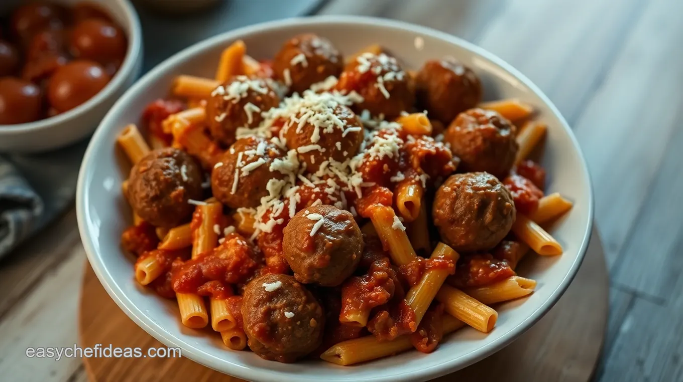 Dump and Bake Meatball Casserole