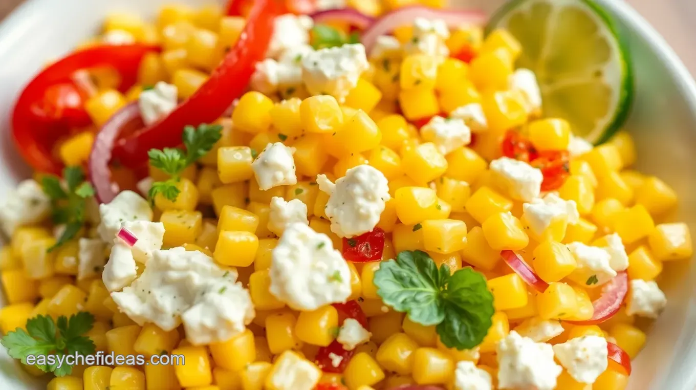 Creamy Mexican Street Corn Salad with Feta