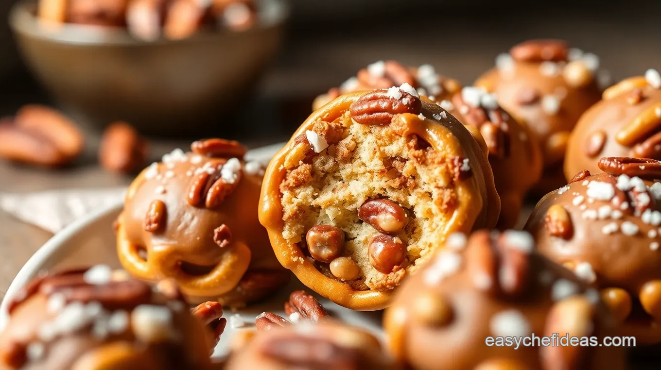 Pretzel Rolo Pecan Bites