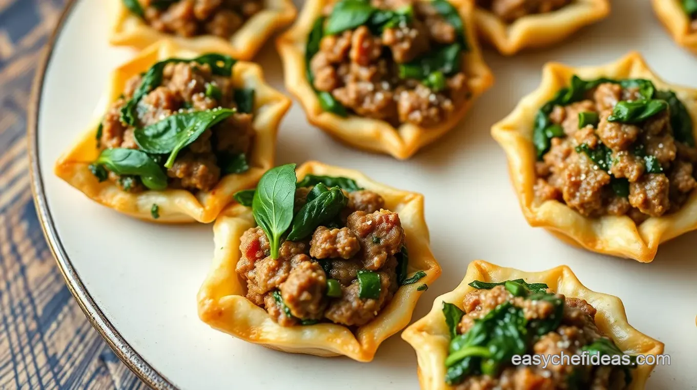 Mini Beef and Spinach Stuffed Pastries