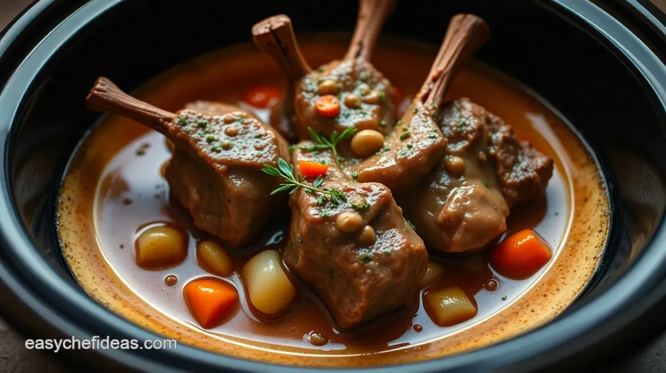 Savory Crockpot Lamb Shanks with Herb Gravy: A Family Favorite Dish Savory Crockpot Lamb Shanks with Herb Gravy