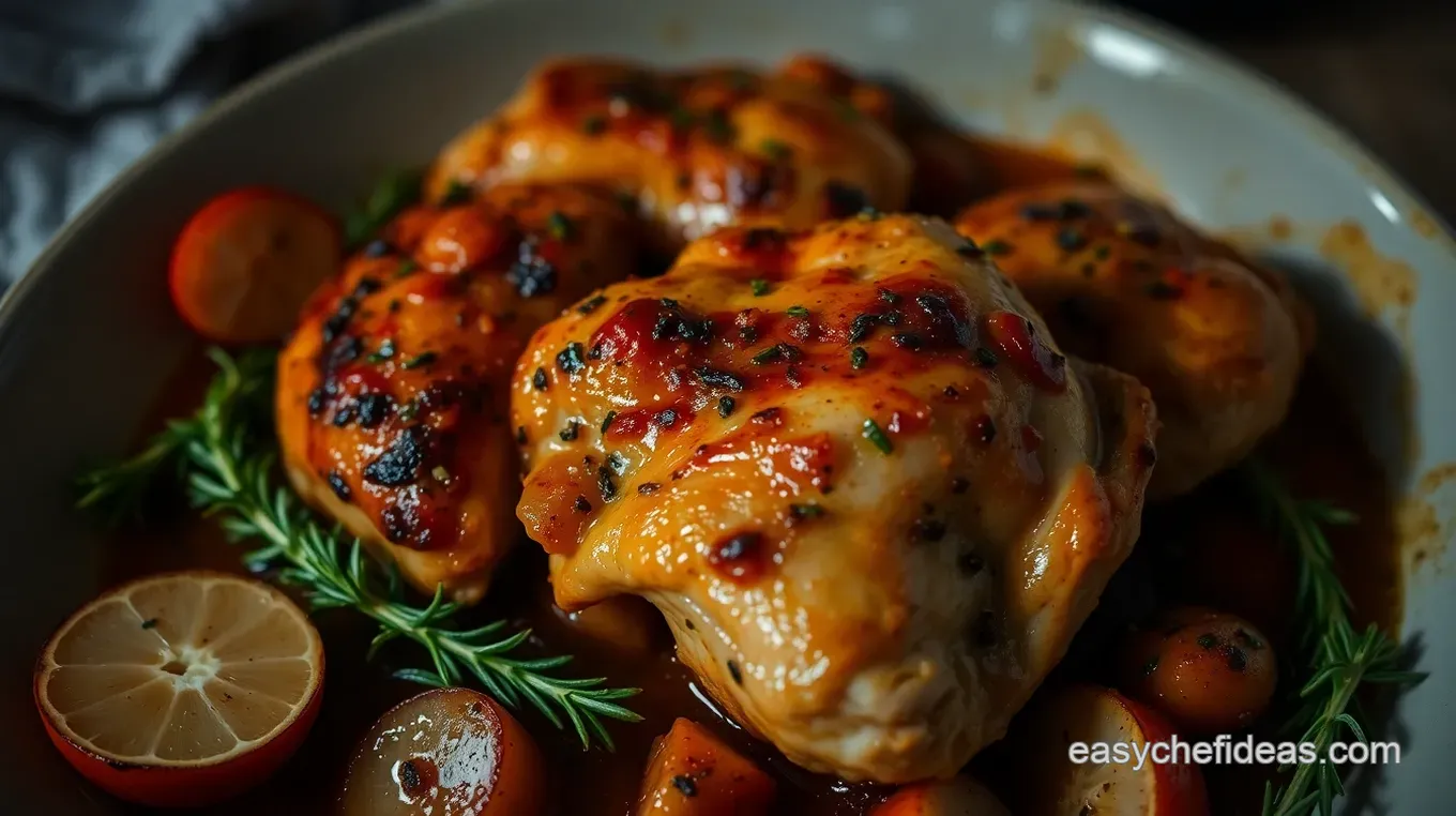 My Juicy Chicken Thigh Recipes: Savory Herb Garlic Roasted Delight Savory Herb Garlic Roasted Chicken Thighs