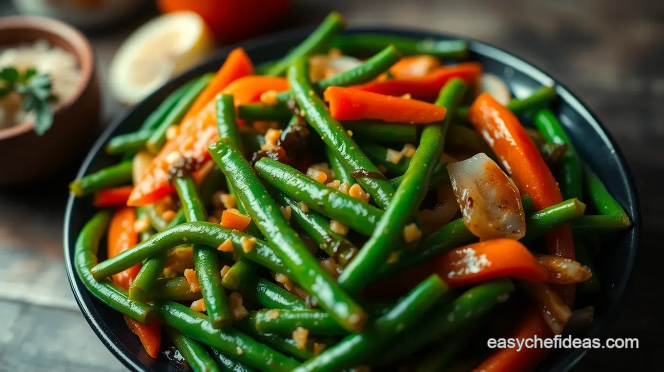 Easy & Flavorful Stir Fry with Green Beans: A Family Favorite Recipe Sizzling Stir Fry with Green Beans and Crunchy Vegetables