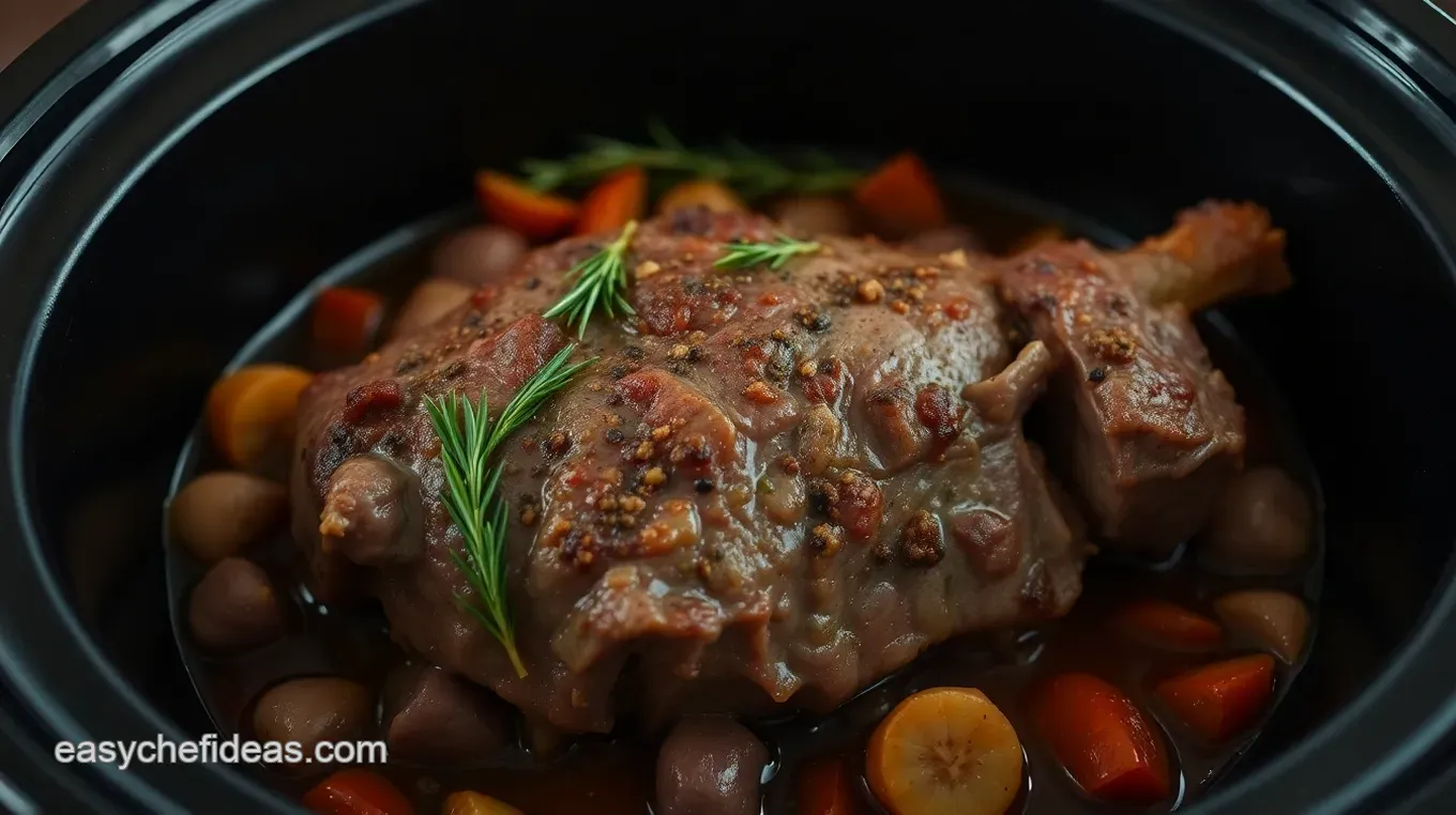 Easy & Flavorful Lamb Leg Crockpot: My Go-To Mediterranean Roast Slow-Cooked Mediterranean Lamb Leg in the Crockpot