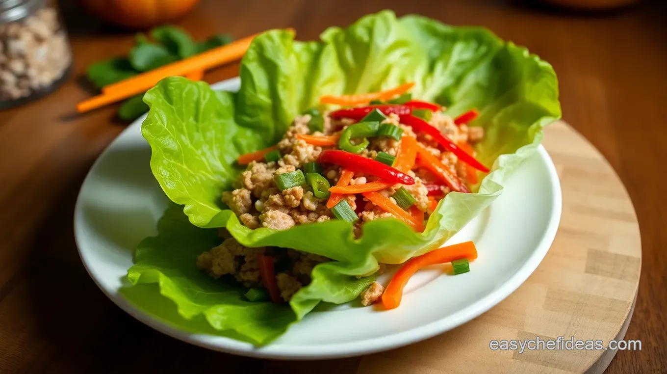 Easy & Flavorful Thai Lettuce Wraps: My Savory Chicken Delight Thai Lettuce Wraps with Savory Minced Chicken and Peanut Sauce