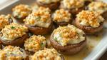 Bake Mushrooms with Creamy Cheese Filling