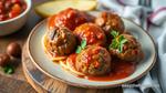 Oven Baked Meatballs with Marinara Sauce