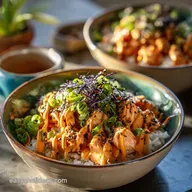 15Minute Spicy Canned Salmon Rice Bowls with Gochujang Mayo