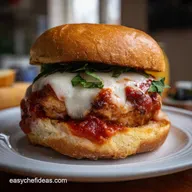 Chicken Parm Burgers Just 4 Ingredients: Juicy Flavor Shortcut