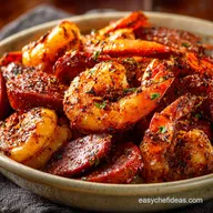 30Minute Air Fryer Cajun Shrimp Dinner with Smoked Sausage