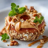 Donut Shaped Apple Snack with Peanut Butter and Granola Recipe