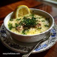 Avgolemono Soup Greek Chicken and Rice: Velvety Lemon Finish