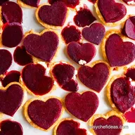 Beet Goat Cheese Heart Tartlets Valentines Appetizers