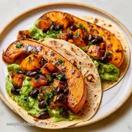 Butternut Squash Black Bean Tacos: Baked