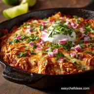 Cheesy Rotisserie Chicken Enchilada Skillet 35-Minute Weeknight Dinner