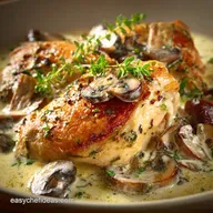 Chicken and Mushrooms in White Wine Sauce RestaurantQuality Creamy Recipe