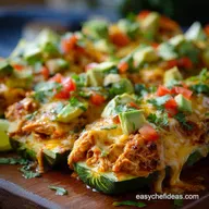 Chicken Enchilada Stuffed Zucchini Boats: Healthy Low Carb Weeknight Meal