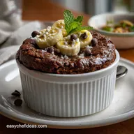 Chocolate Banana Souffls: Velvety Molten Center
