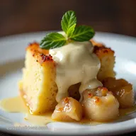 The Proper Cuppa Classic Bread Pudding with Rich Vanilla Sauce