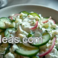 Classic Creamy Cucumber Salad with Sour Cream &ndash; Easy, Refreshing & Herb-Infused