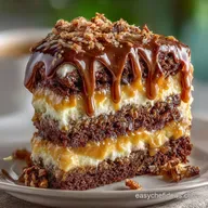 Classic Homemade German Chocolate Cake Recipe with Custard Filling