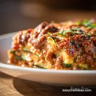 Zucchini Lasagna Recipe NoNoodle LowCarb Italian Comfort Bake