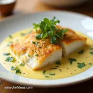 Flaky Baked Cod in Coconut Lemon Cream Sauce Recipe