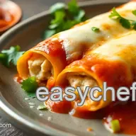 Delicious Cream Cheese Chicken Enchiladas with Red Sauce - 30-Minute Recipe