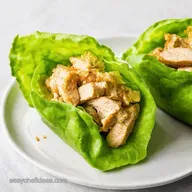 High Protein Low Carb Lunch Creamy Chicken Lettuce Wraps
