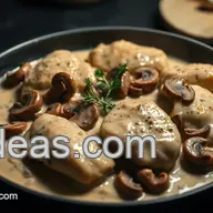 My Go-To Chicken with Mushrooms in Cream Sauce: A Family Favorite!