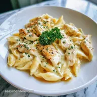 Chicken Pasta Recipe with Creamy Garlic for 4