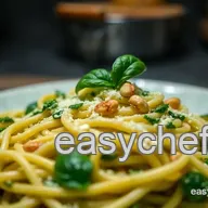 Easy & Delicious Pesto Pasta Meal: My Creamy Linguine Delight
