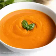 Creamy Soups Roasted Tomato Soup with Basil Oil