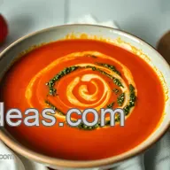 Easy Soup Recipes: Creamy Roasted Tomato Soup - Pesto Swirl!