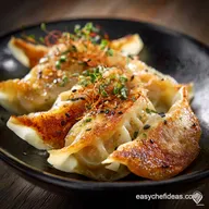 CrispBottom Chicken and Shrimp Dumplings Gyoza Recipe