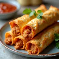 Easy Crispy Chicken Taquitos Baked or Fried
