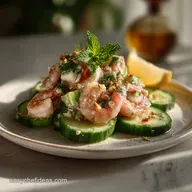 Shrimp Salad on Cucumber Slices: Ultra-Crisp, No-Soggy Bites