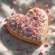 Cute Easy Valentines Day Cookie: Heart Sprinkles
