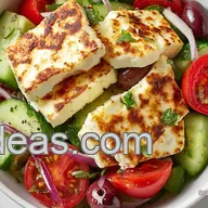 Easy Salad Ideas: Grilled Halloumi Greek Salad Recipe!