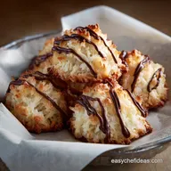 Chocolate Drizzled Coconut Macaroons: Chewy, Easy, and Gluten Free