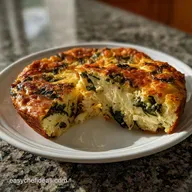 Easy Crustless Spinach Pie: Velvety Custard