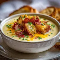 Irresistible Easy Cozy Loaded Potato Soup Recipe with Bacon in 45 Minutes