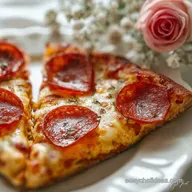 Easy Pizza Rose for Valentines Day with Pepperoni | Crispy Edges