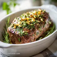 Fall Apart Sirloin Tip Roast with Garlic and Herbs for 8 Servings