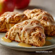 Apple Scones with Spiced Glaze Flaky, Buttermilk Autumn Scone Recipe