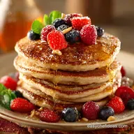 Whole Wheat Pancakes: Fluffy, Light Nutty Breakfast Stack