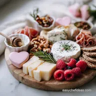 Galentines Charcuterie Board Idea That Feels Extra Cute with Heart-Shaped Cheeses in 20 Minutes